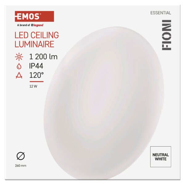 Nástěnné LED svítidlo FIONI bílá, průměr 26 cm