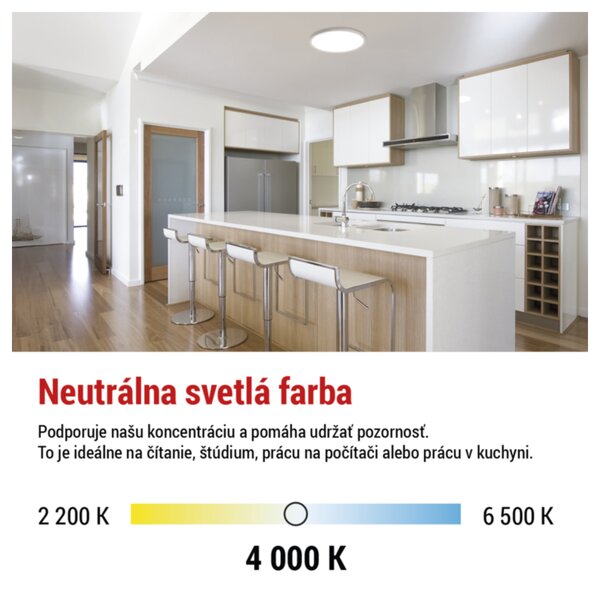 Stropní LED svítidlo FLORI bílá, průměr 30 cm