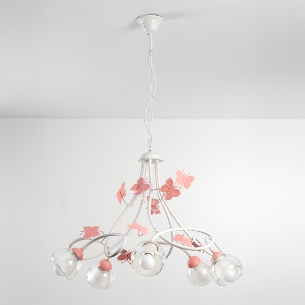 ONLI - Dětský lustr BUTTERFLY 5xE14/6W/230V
