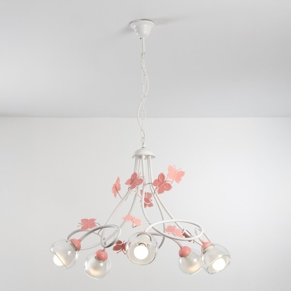ONLI - Dětský lustr BUTTERFLY 5xE14/6W/230V
