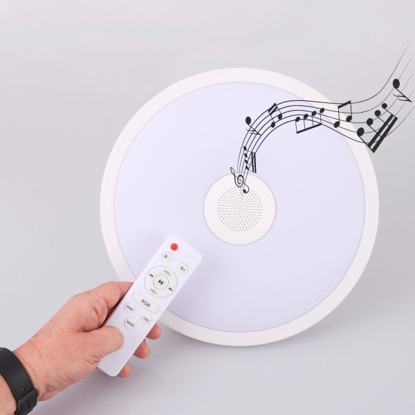 Globo - LED RGB Koupelnové svítidlo s reproduktorem RAFFY LED/18W/230V IP44 + DO