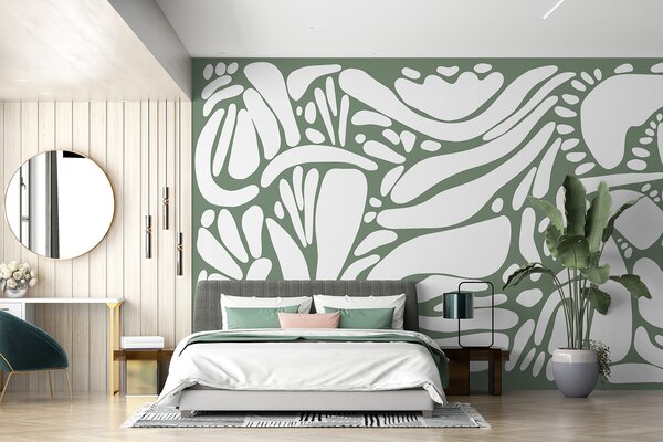 Fototapeta Bílý a šedý vzor, Designové fototapety na zeď, Populární fototapety, w01623v2 - Tapeko.co.cz