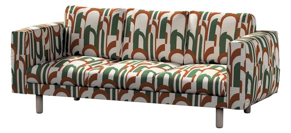 Potah na pohovku IKEA Norsborg 3-místná barva zelená látka pletený vzor, vzorované