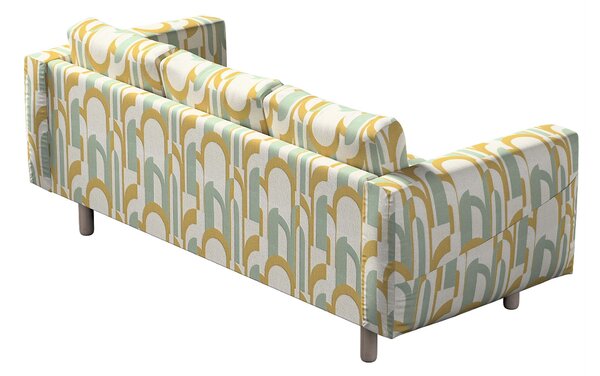 Potah na pohovku IKEA Norsborg 3-místná barva zelená látka pletený vzor, vzorované