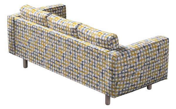 Potah na pohovku IKEA Norsborg 3-místná barva modrá látka pletený vzor, vzorované