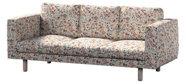 Potah na pohovku IKEA Norsborg 3-místná barva oranžová látka pletený vzor, vzorované