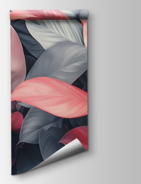 Fototapeta Skupina růžových a šedých listů, 3D listové fototapety, Populární fototapety, w01587 - Tapeko.co.cz