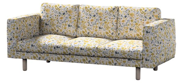 Potah na pohovku IKEA Norsborg 3-místná barva žlutá látka pletený vzor, vzorované