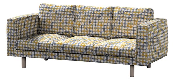 Potah na pohovku IKEA Norsborg 3-místná barva modrá látka pletený vzor, vzorované
