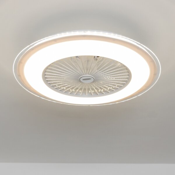 Brilagi - LED Stmívatelné svítidlo s ventilátorem RONDA LED/48W/230V bílá + DO