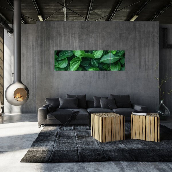 Obraz - Zelené listy (170x50 cm)