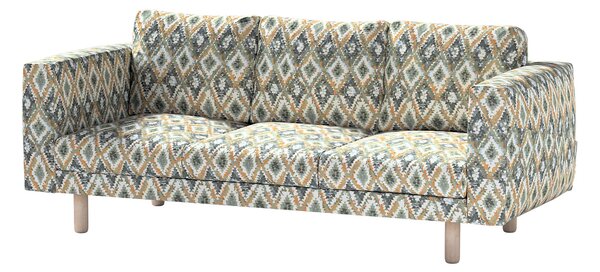 Potah na pohovku IKEA Norsborg 3-místná barva modrá látka pletený vzor, vzorované