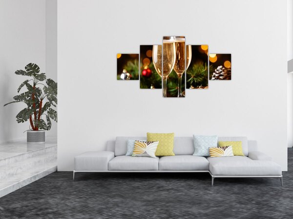 Obraz - Sklenice šampaňského (125x70 cm)