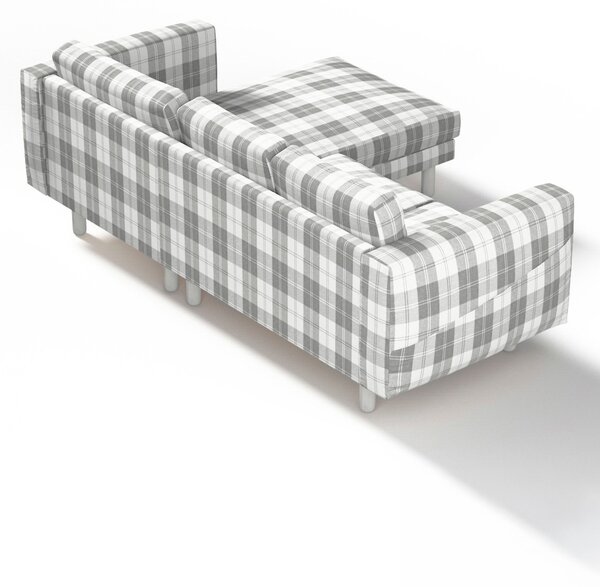 Potah na pohovku IKEA Norsborg 3-místná se šezlongem barva šedá látka pletený vzor, vzorované