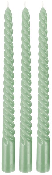 Sada svíček Swirl 3ks zelená Present Time (Barva-zelená)