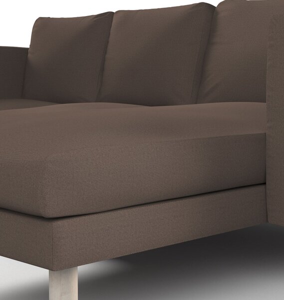 Potah na pohovku IKEA Norsborg 3-místná se šezlongem barva hnědá látka pletený vzor