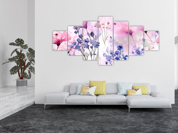Obraz - Akvarelová louka (210x100 cm)
