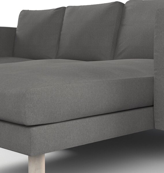 Potah na pohovku IKEA Norsborg 3-místná se šezlongem barva šedá látka pletený vzor