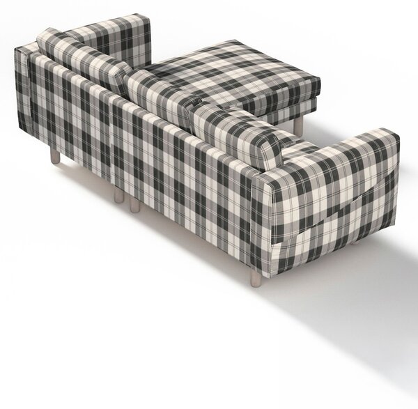 Potah na pohovku IKEA Norsborg 3-místná se šezlongem barva černá látka pletený vzor, vzorované