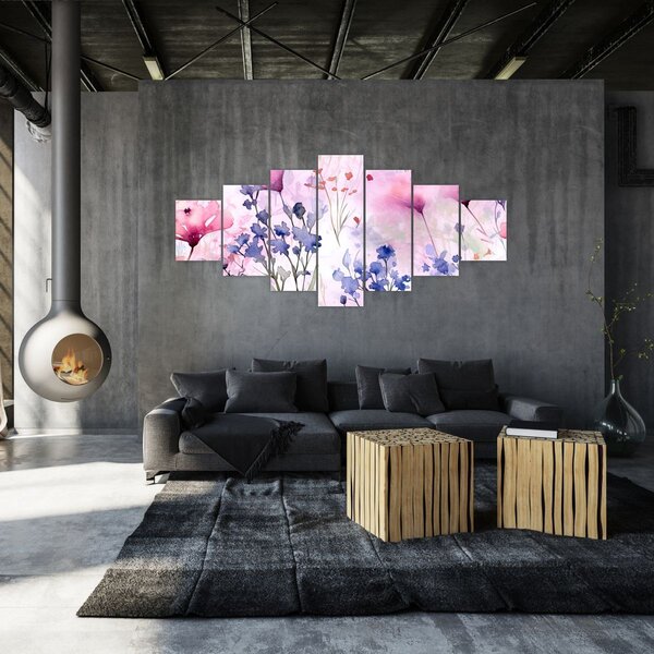 Obraz - Akvarelová louka (210x100 cm)