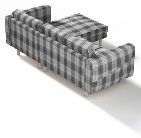 Potah na pohovku IKEA Norsborg 3-místná se šezlongem barva šedá látka pletený vzor, vzorované