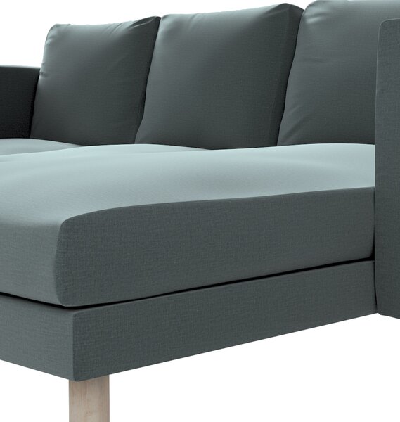 Potah na pohovku IKEA Norsborg 3-místná se šezlongem barva zelená látka sametová