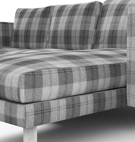 Potah na pohovku IKEA Norsborg 3-místná se šezlongem barva šedá látka pletený vzor, vzorované
