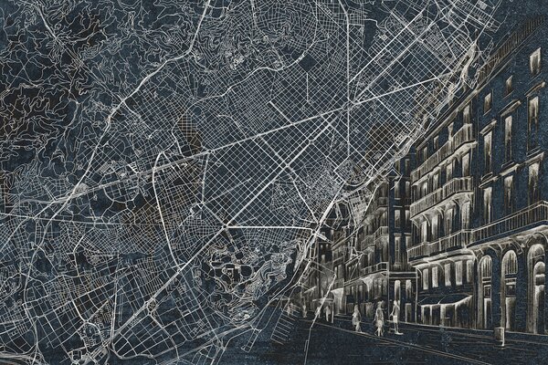 Fototapeta Mapa města, Fototapeta s mapou světa, Populární fototapety, w01695v1 - Tapeko.co.cz
