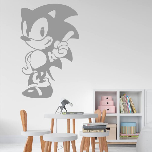 Živá Zeď Samolepka Ježek Sonic Barva: černá