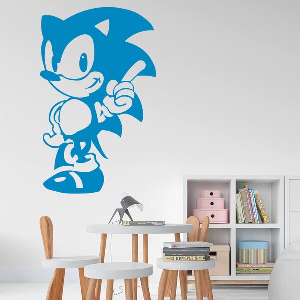 Živá Zeď Samolepka Ježek Sonic Barva: černá