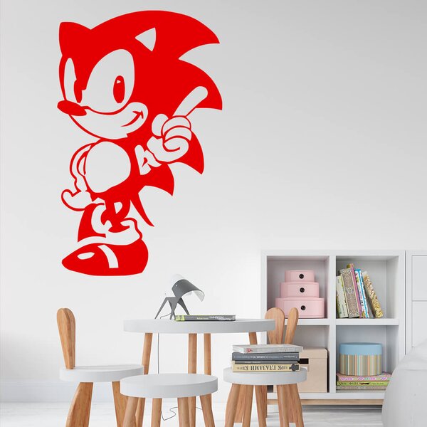 Živá Zeď Samolepka Ježek Sonic Barva: černá