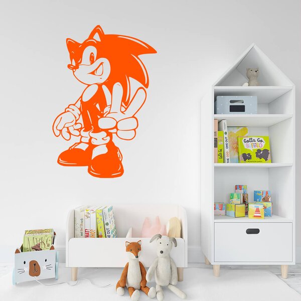 Živá Zeď Samolepka Postava Ježek Sonic Barva: černá