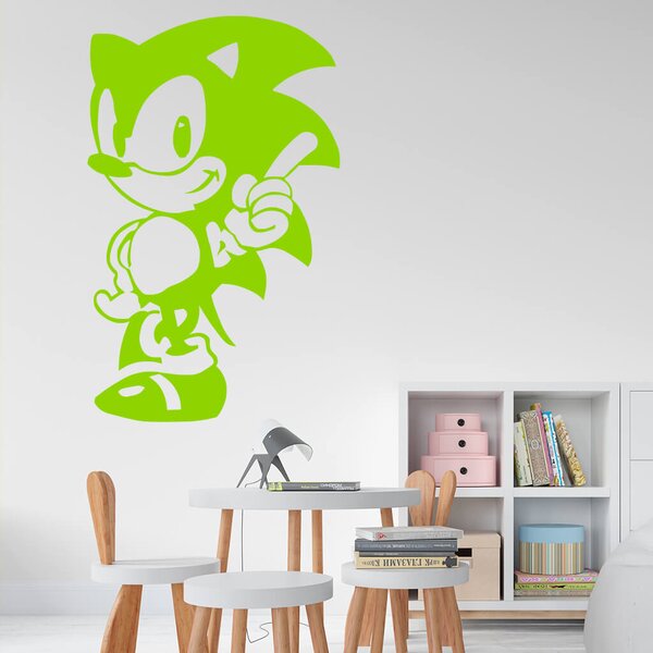 Živá Zeď Samolepka Ježek Sonic Barva: černá
