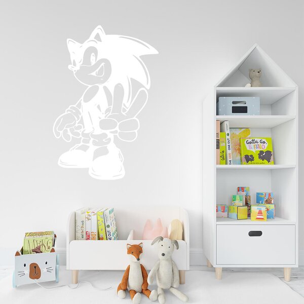 Živá Zeď Samolepka Postava Ježek Sonic Barva: černá