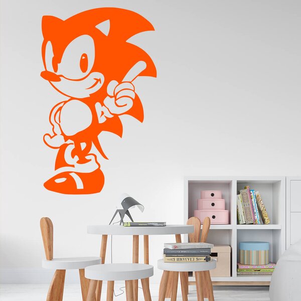 Živá Zeď Samolepka Ježek Sonic Barva: černá