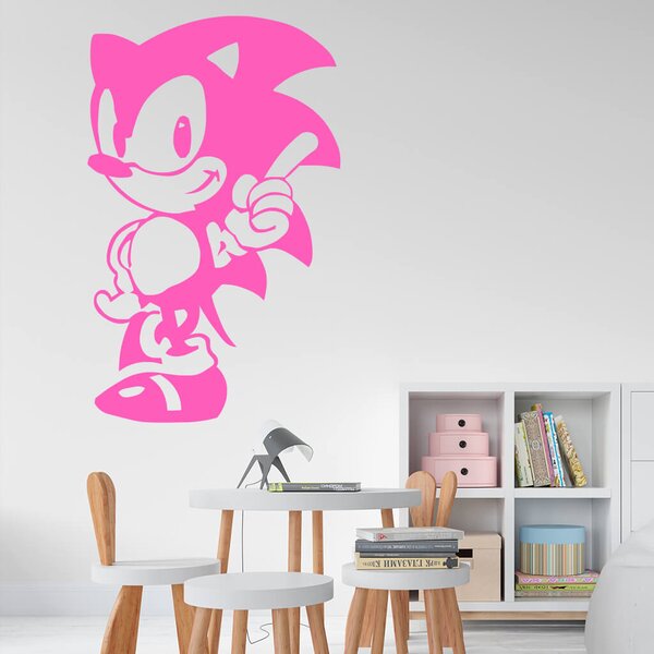 Živá Zeď Samolepka Ježek Sonic Barva: černá