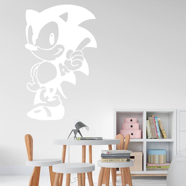 Živá Zeď Samolepka Ježek Sonic Barva: černá