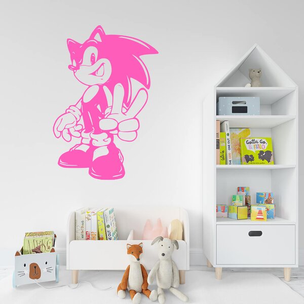 Živá Zeď Samolepka Postava Ježek Sonic Barva: černá