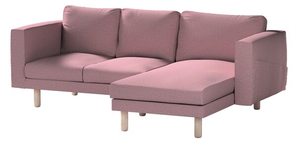 Potah na pohovku IKEA Norsborg 3-místná se šezlongem barva růžová látka pletený vzor