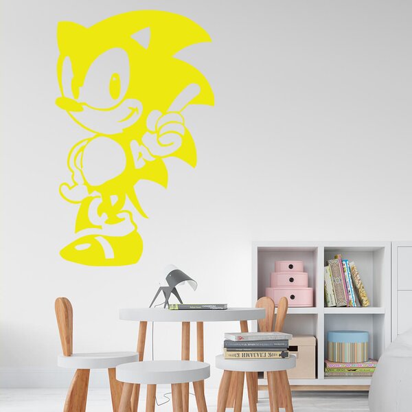 Živá Zeď Samolepka Ježek Sonic Barva: černá