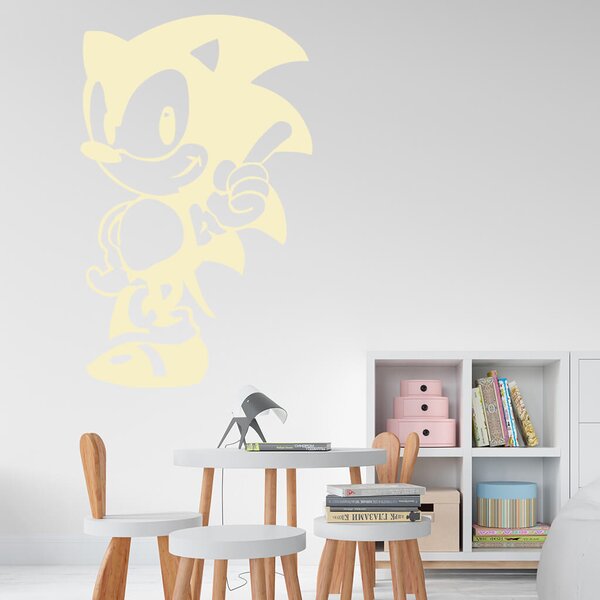 Živá Zeď Samolepka Ježek Sonic Barva: černá