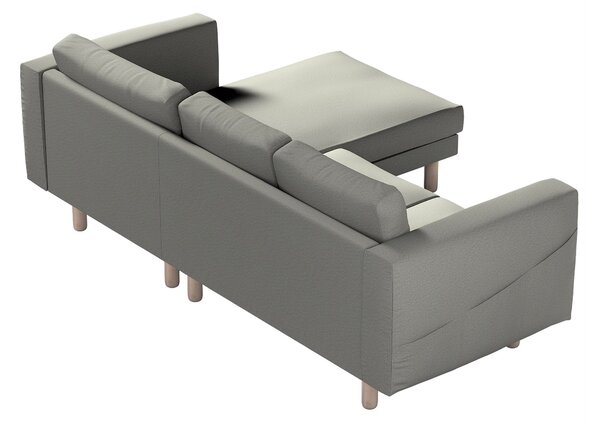 Potah na pohovku IKEA Norsborg 3-místná se šezlongem barva šedá látka pletený vzor