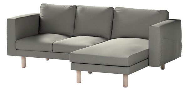 Potah na pohovku IKEA Norsborg 3-místná se šezlongem barva šedá látka pletený vzor