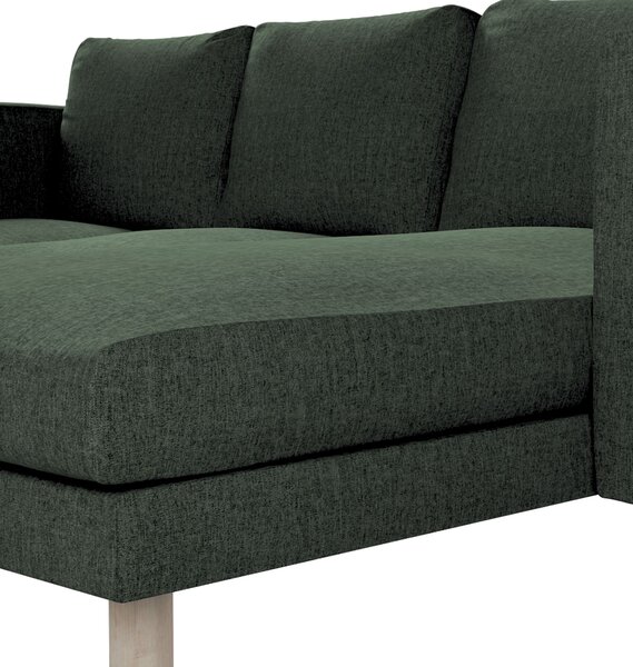 Potah na pohovku IKEA Norsborg 3-místná se šezlongem barva zelená látka pletený vzor