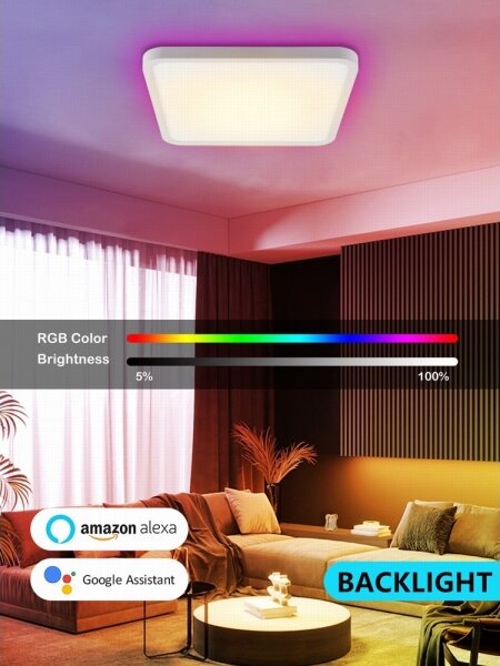 Immax NEO 07168-W40-LED RGB+CCT Stmívatelné svítidlo 50W/230V Wi-Fi Tuya bílá+DO
