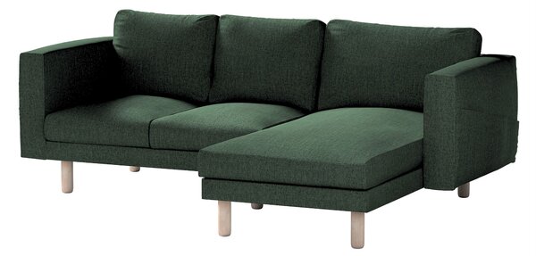 Potah na pohovku IKEA Norsborg 3-místná se šezlongem barva zelená látka pletený vzor
