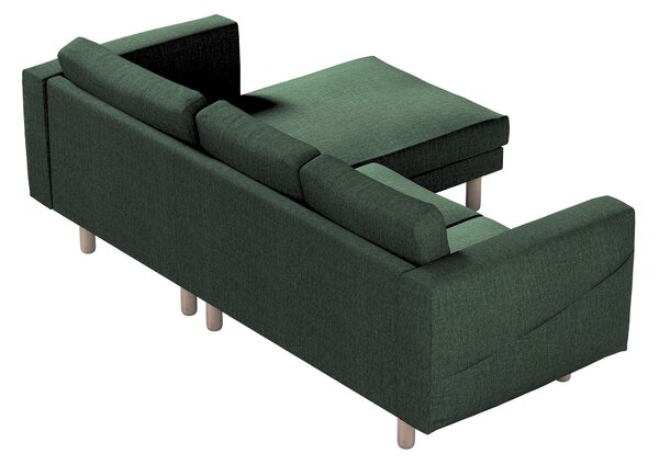 Potah na pohovku IKEA Norsborg 3-místná se šezlongem barva zelená látka pletený vzor