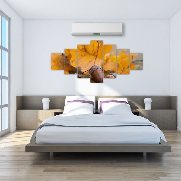 Obraz - Podzimní žaludy (210x100 cm)