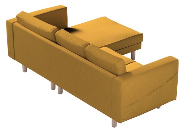 Potah na pohovku IKEA Norsborg 3-místná se šezlongem barva žlutá látka pletený vzor