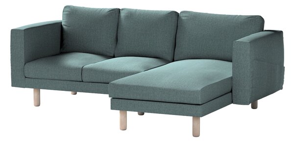 Potah na pohovku IKEA Norsborg 3-místná se šezlongem barva modrá látka pletený vzor